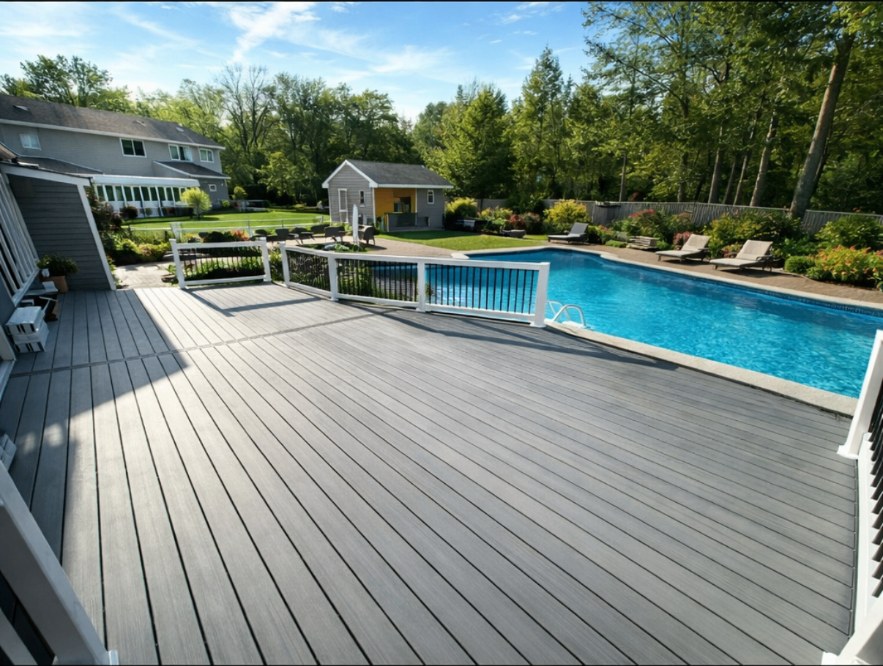 Deck by the pool